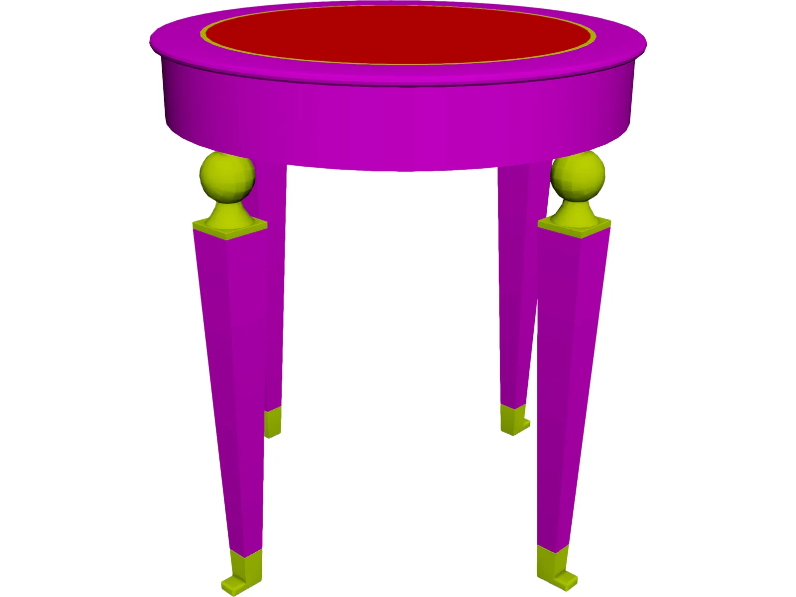 End Table 3D Model main preview
