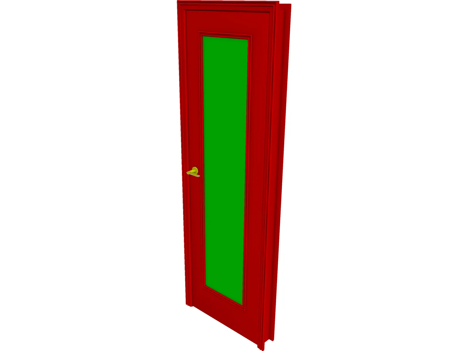 Passage Door 3D Model main preview