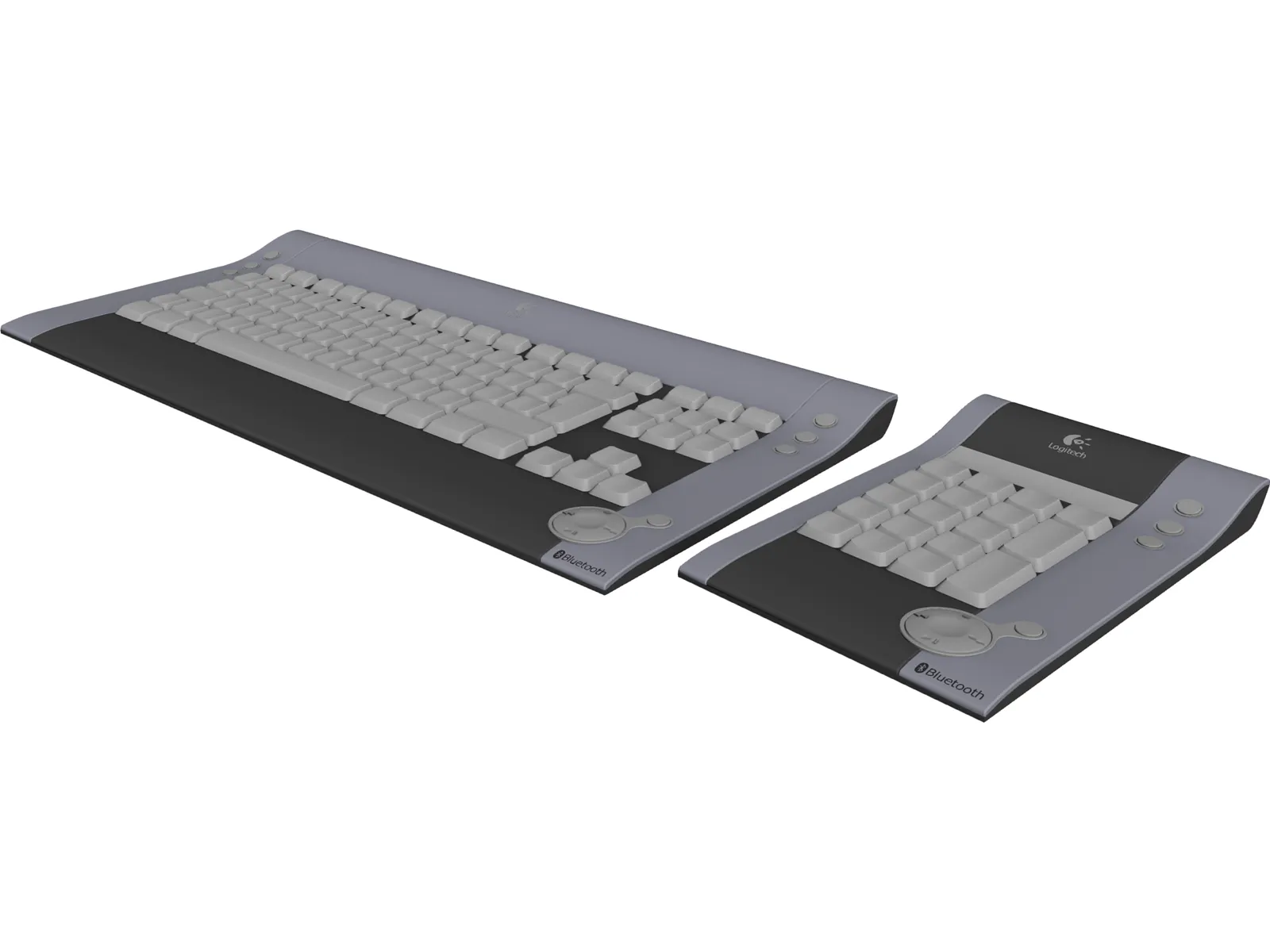 Logitech diNovo Keyboard 3D Model main preview