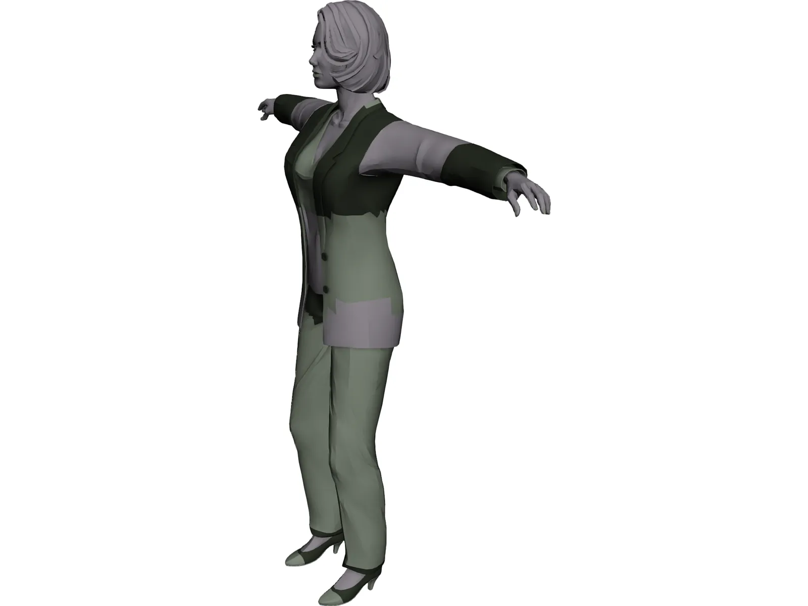 Business Woman 3D Model main preview