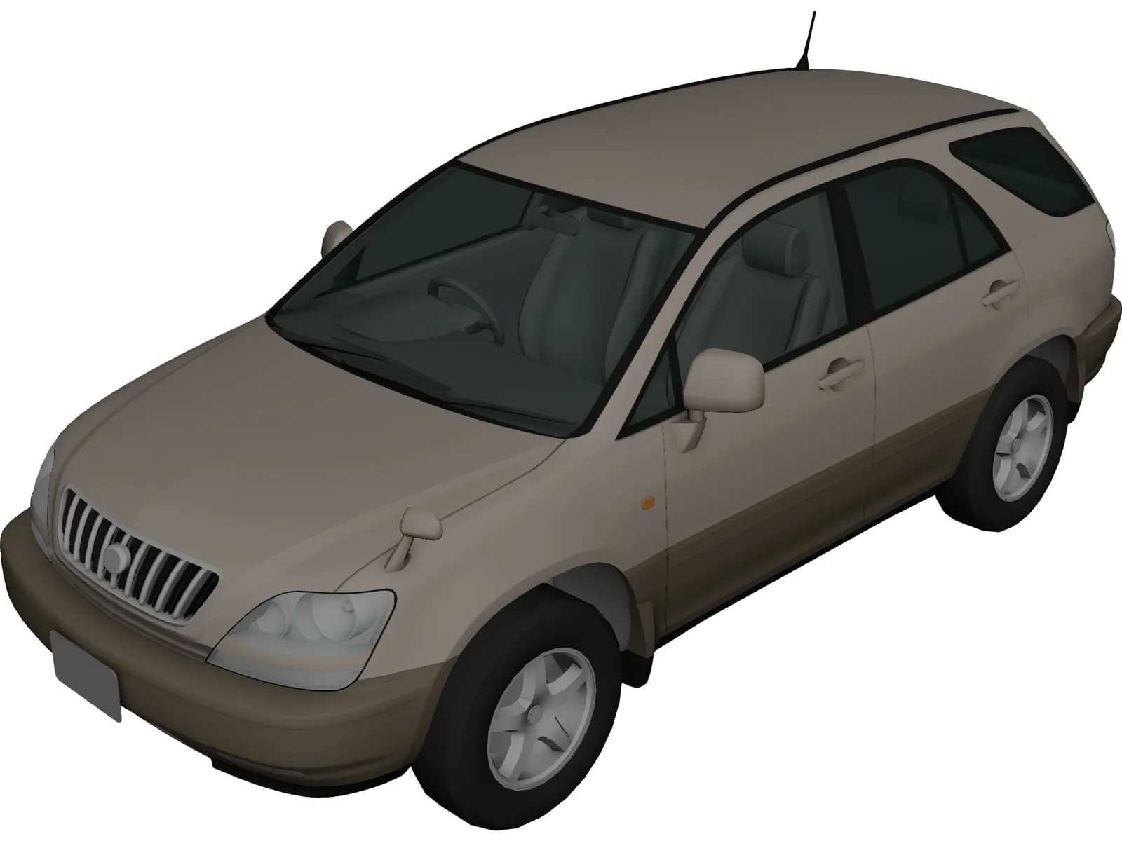 Toyota Harrier 3D Model main preview