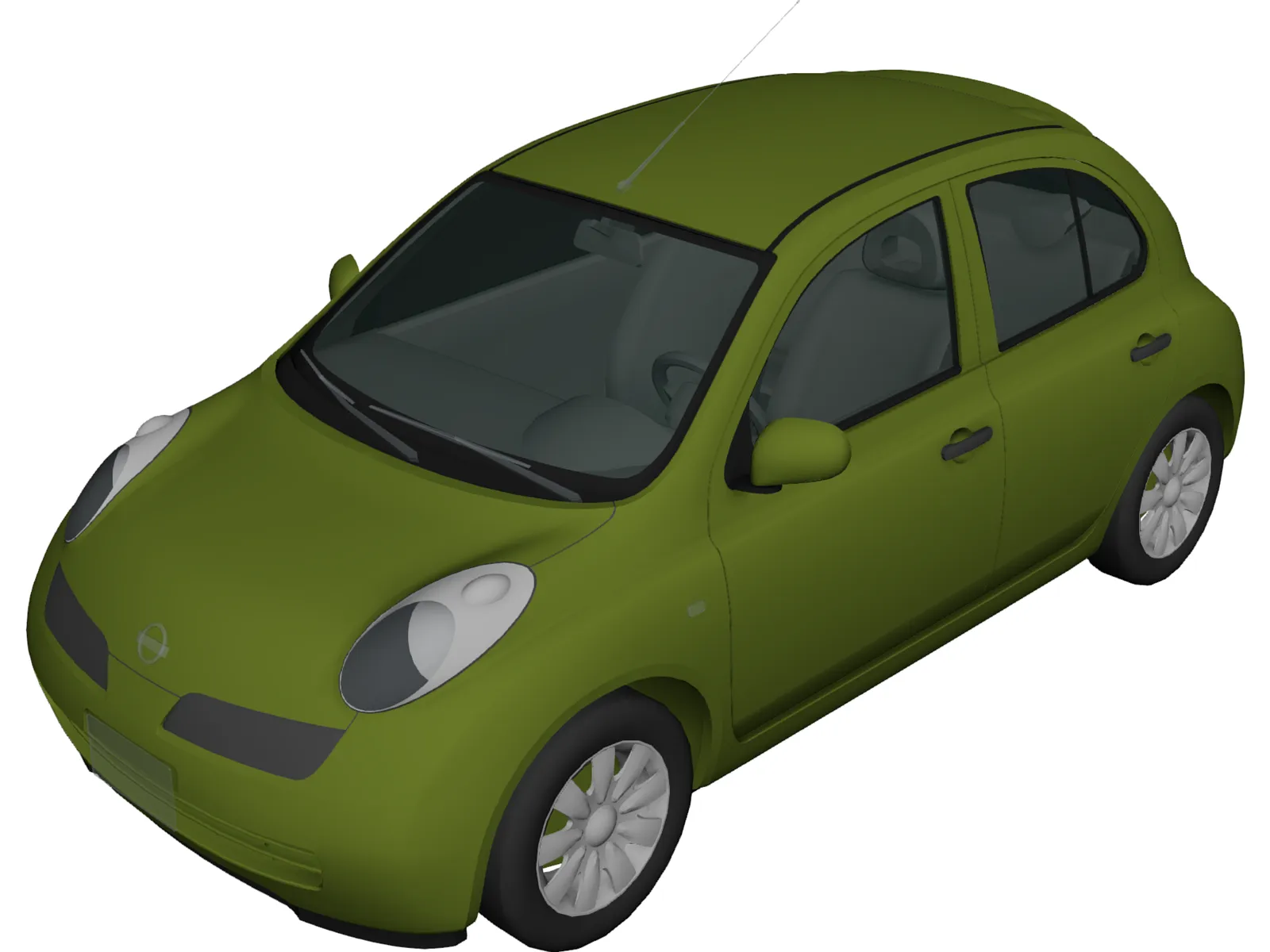 Nissan Micra (2002) 3D Model main preview