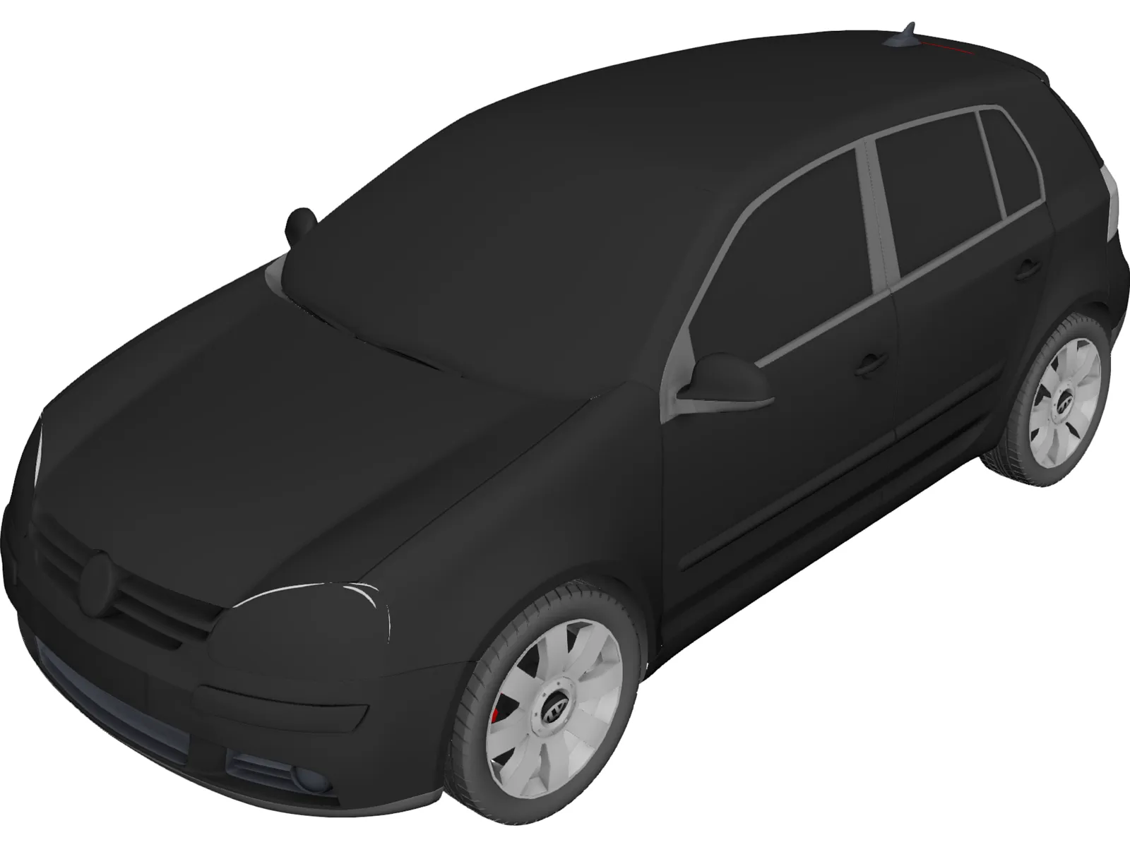 Volkswagen Golf V 3D Model main preview
