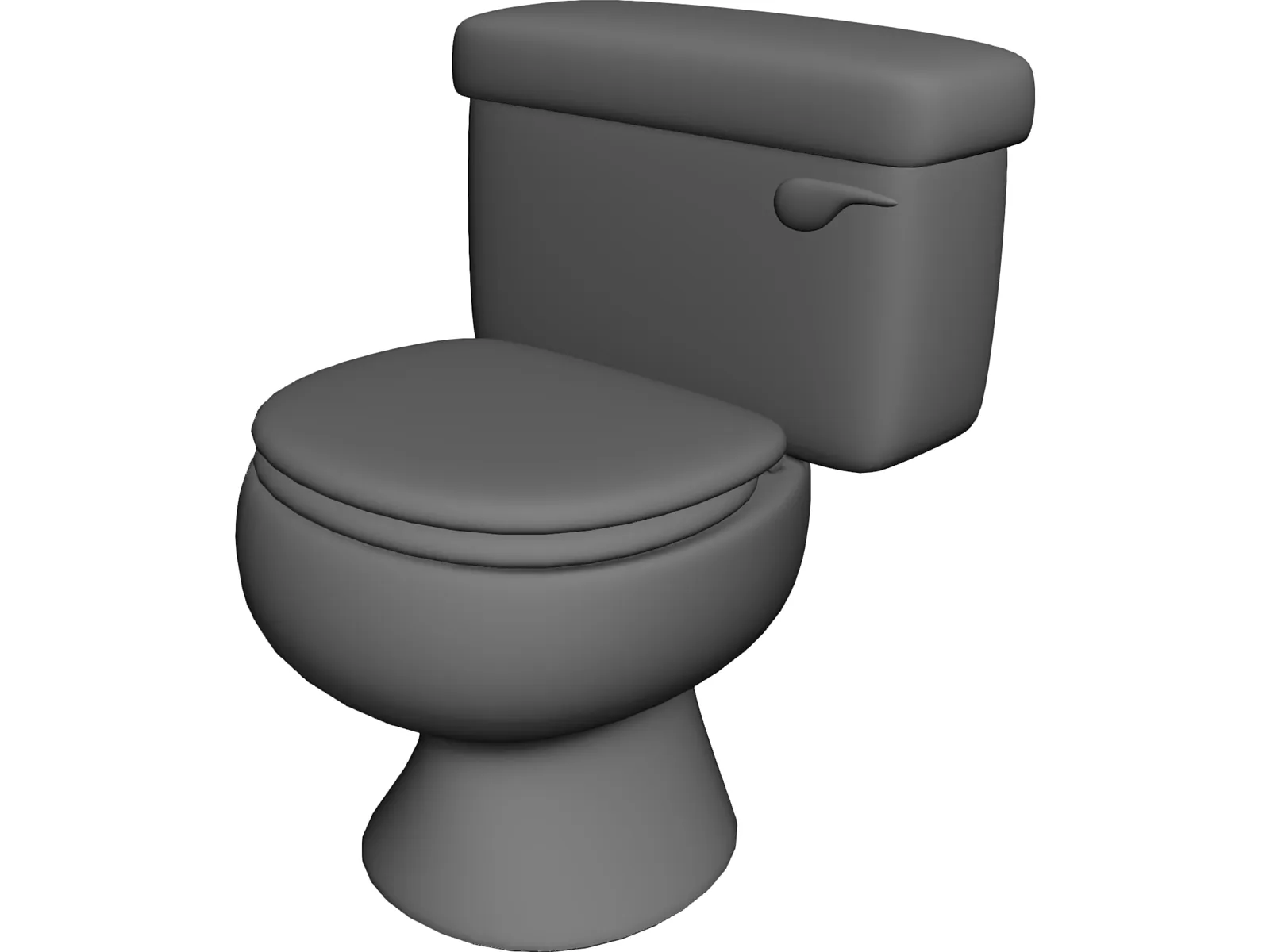 Toilet Bowl Modern 3D Model main preview