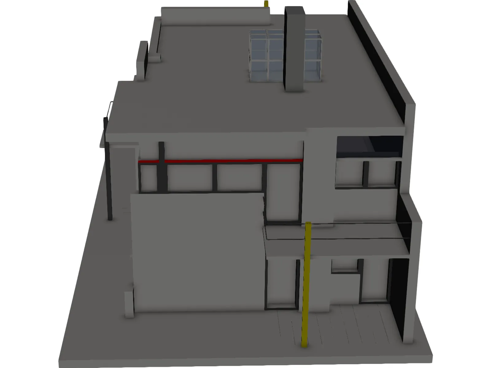 Schroder House 3D Model main preview