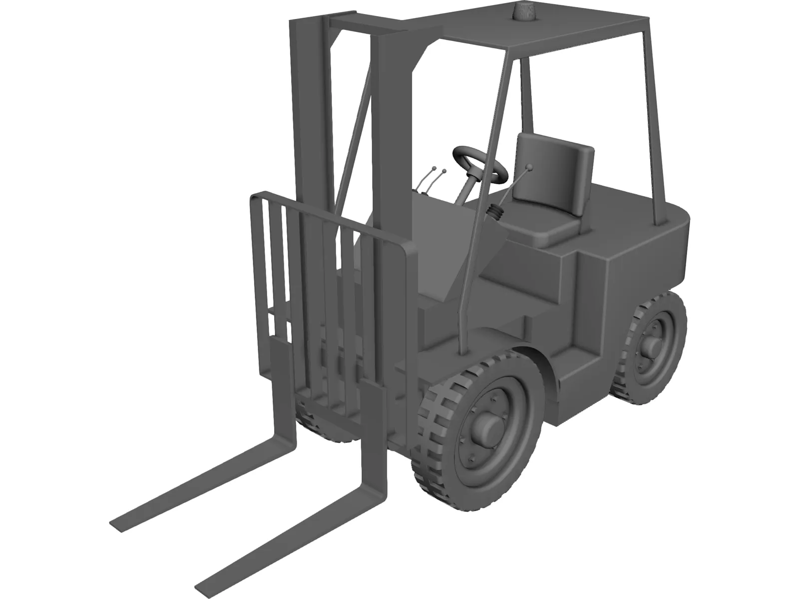 Forklift 3D Model main preview