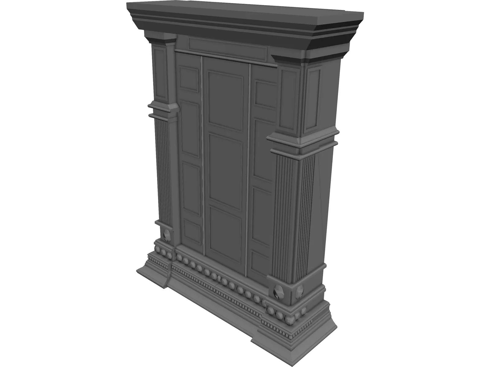 Narnia Wardrobe 3D Model main preview