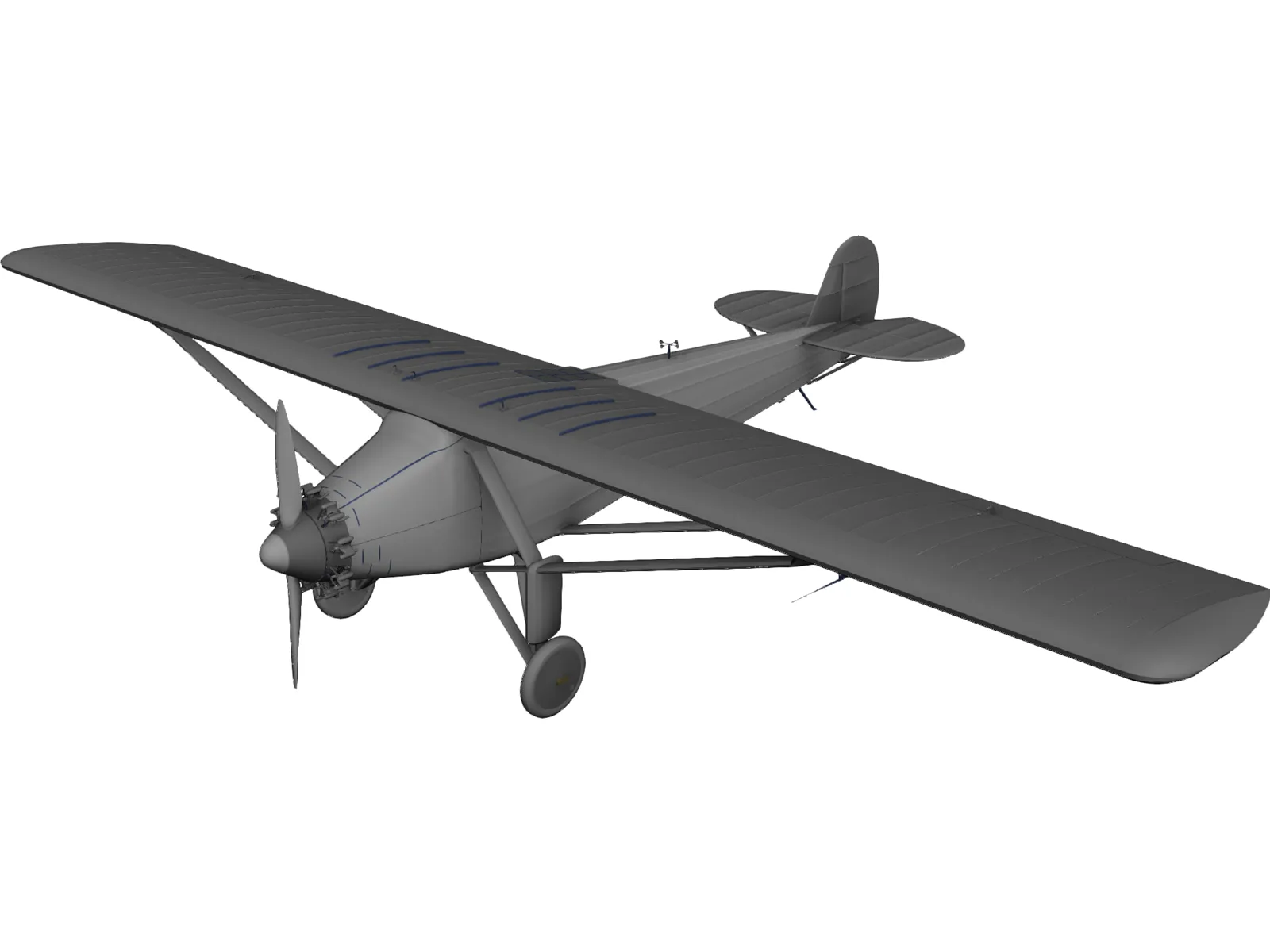 Ryan Spirit of St. Louis 3D Model main preview
