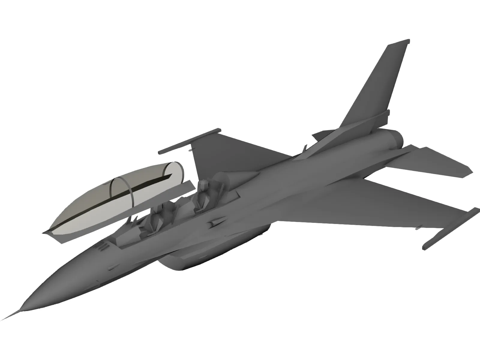 F-16D Block 52 Fighting Falcon 3D Model main preview