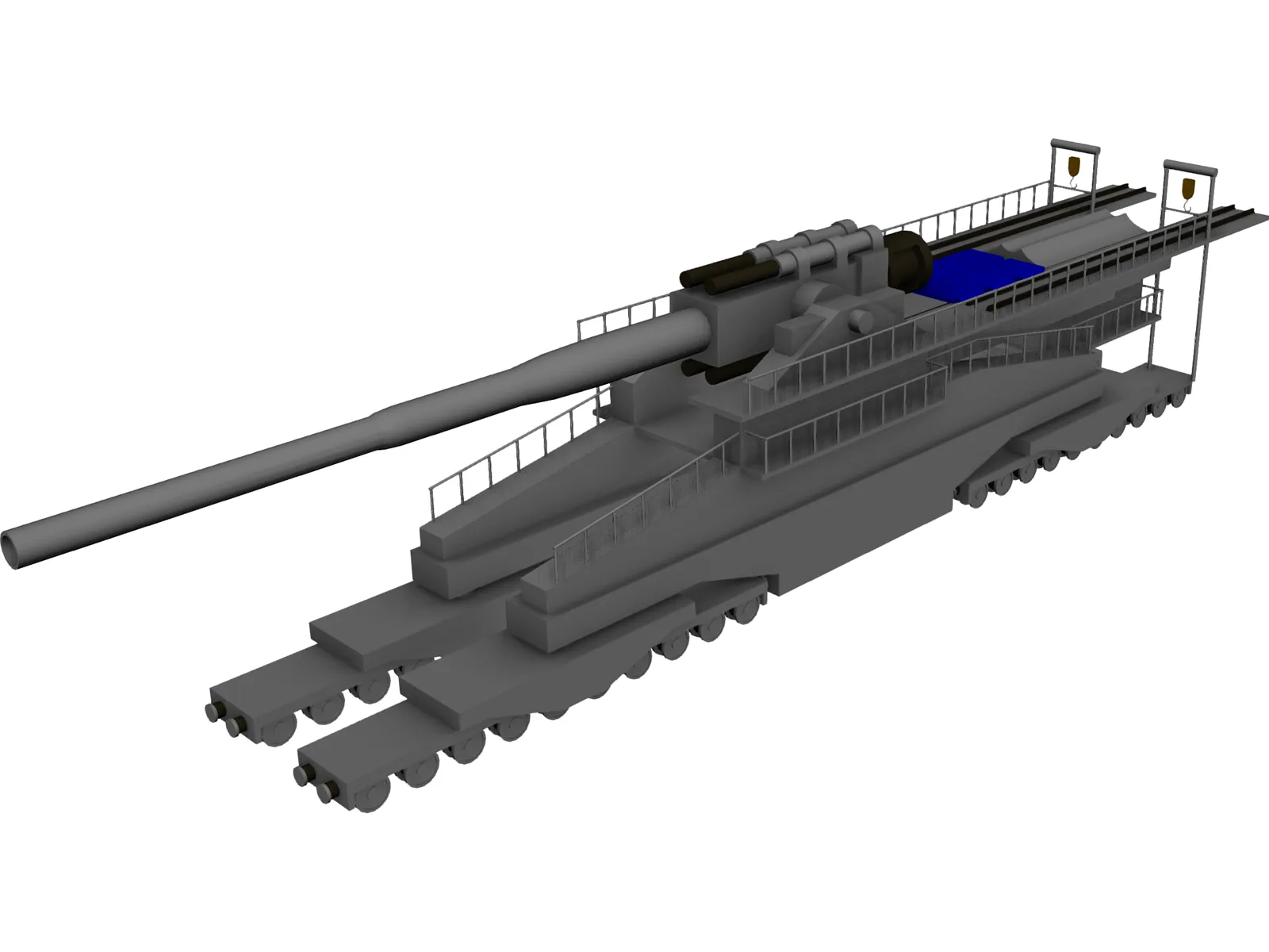 Dora Railgun 3D Model main preview