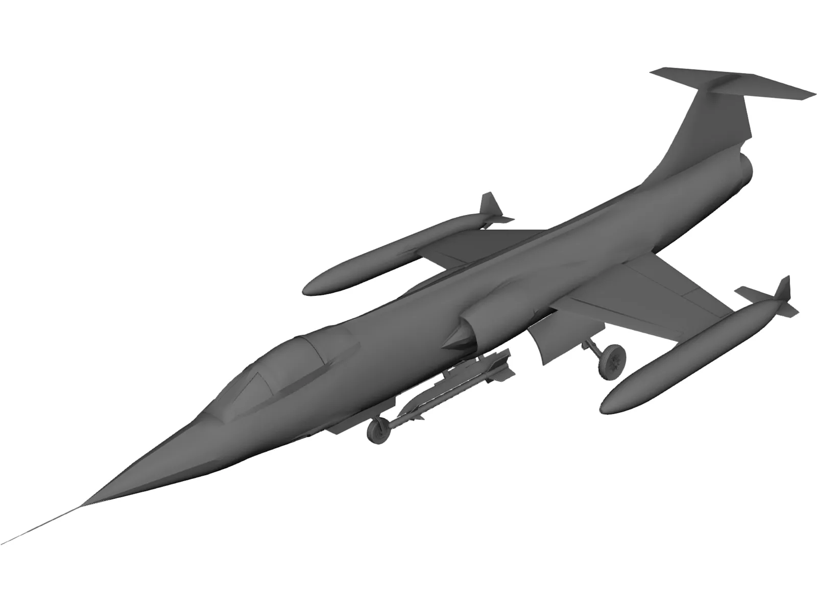 Lockheed F-104 Starfighter 3D Model main preview