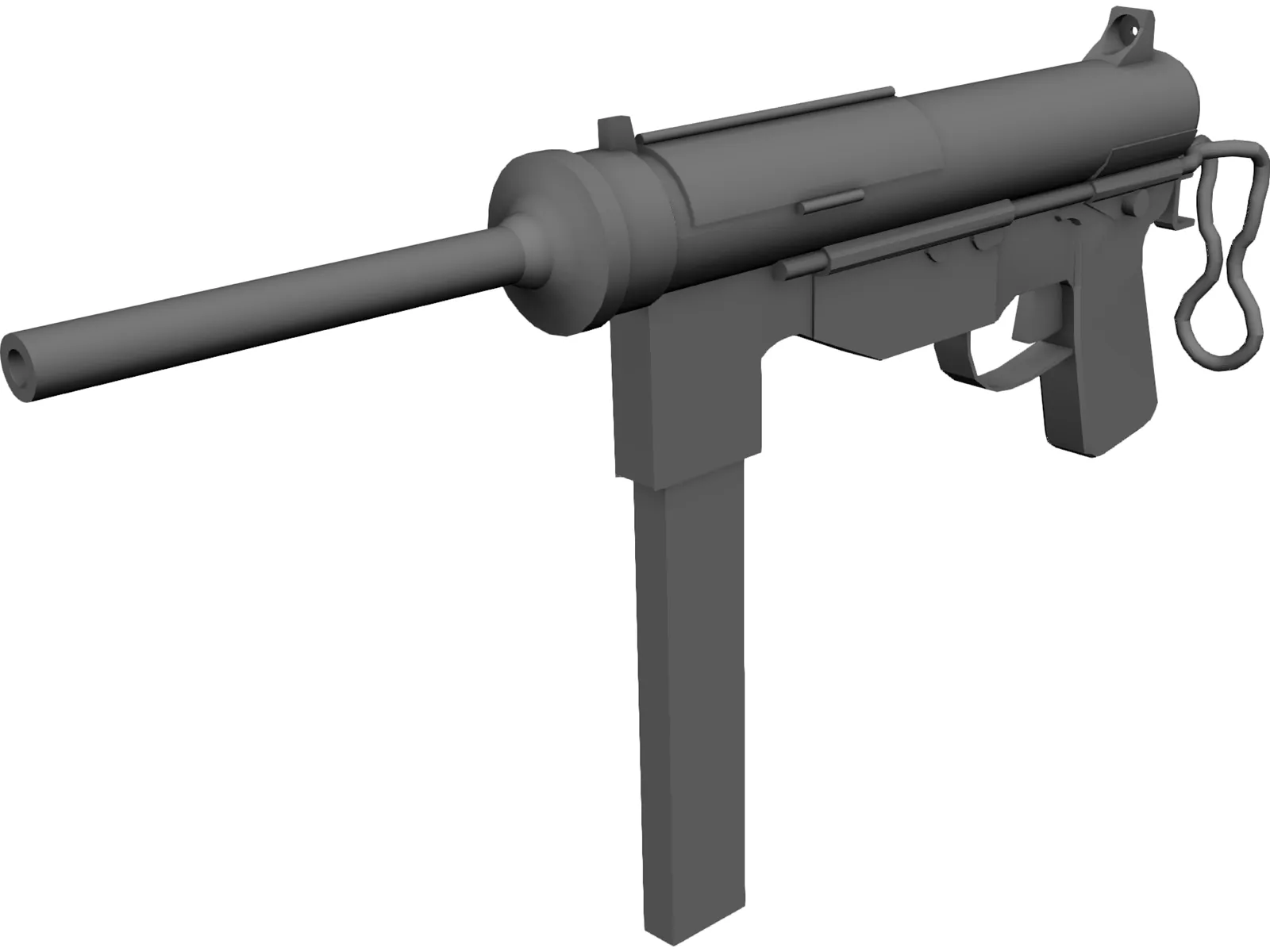 M3 Greese Gun 3D Model main preview
