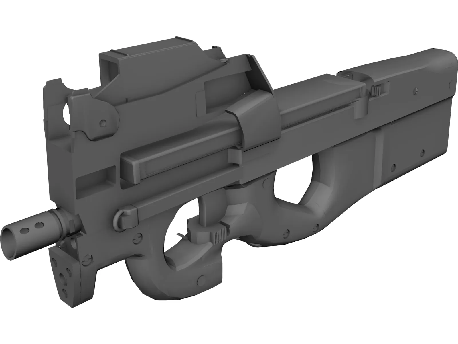P-90P 3D Model main preview