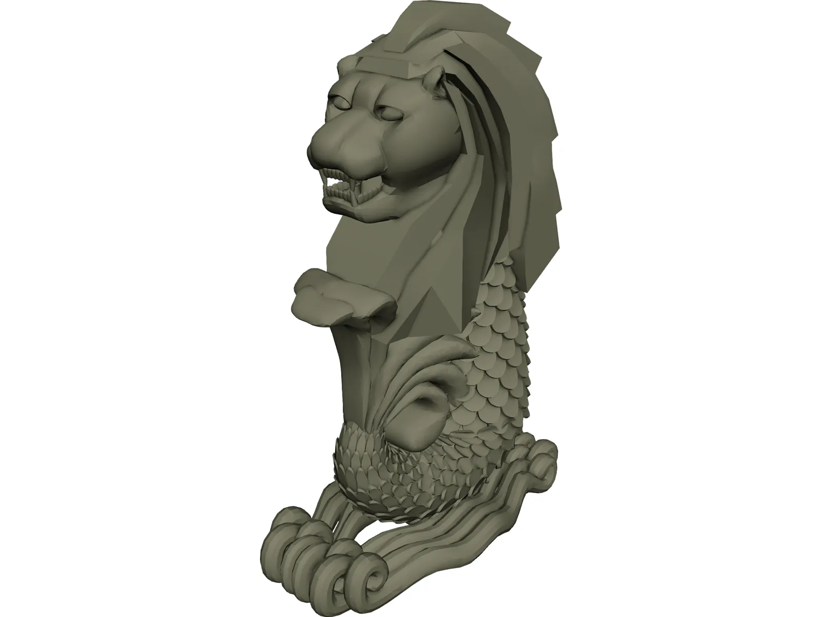 Merlion 3D Model main preview