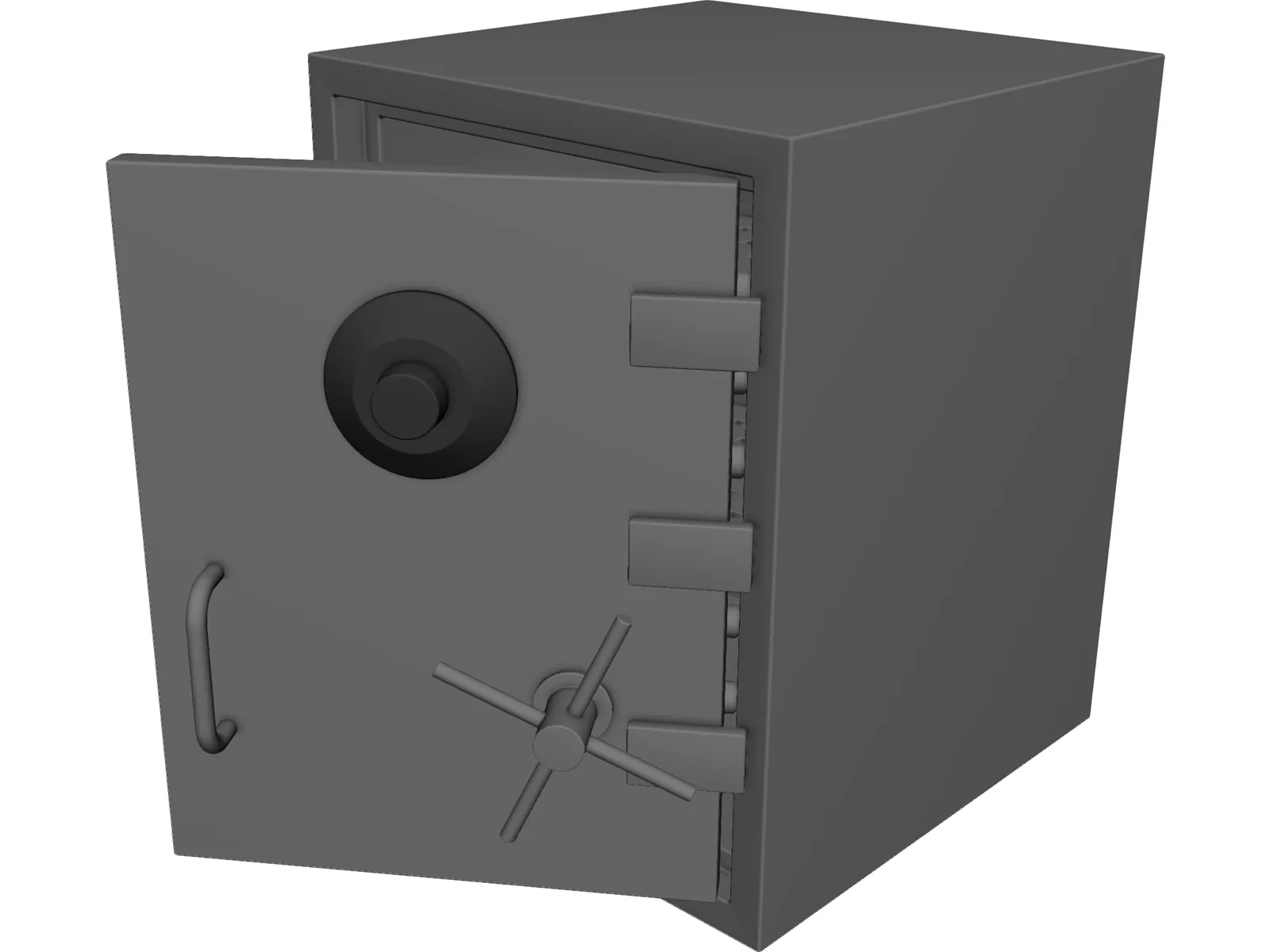 Heavy Duty Combination Safe 3D Model main preview