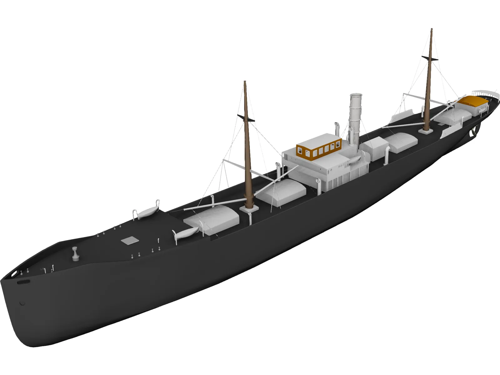 Freight Ship 3D Model main preview
