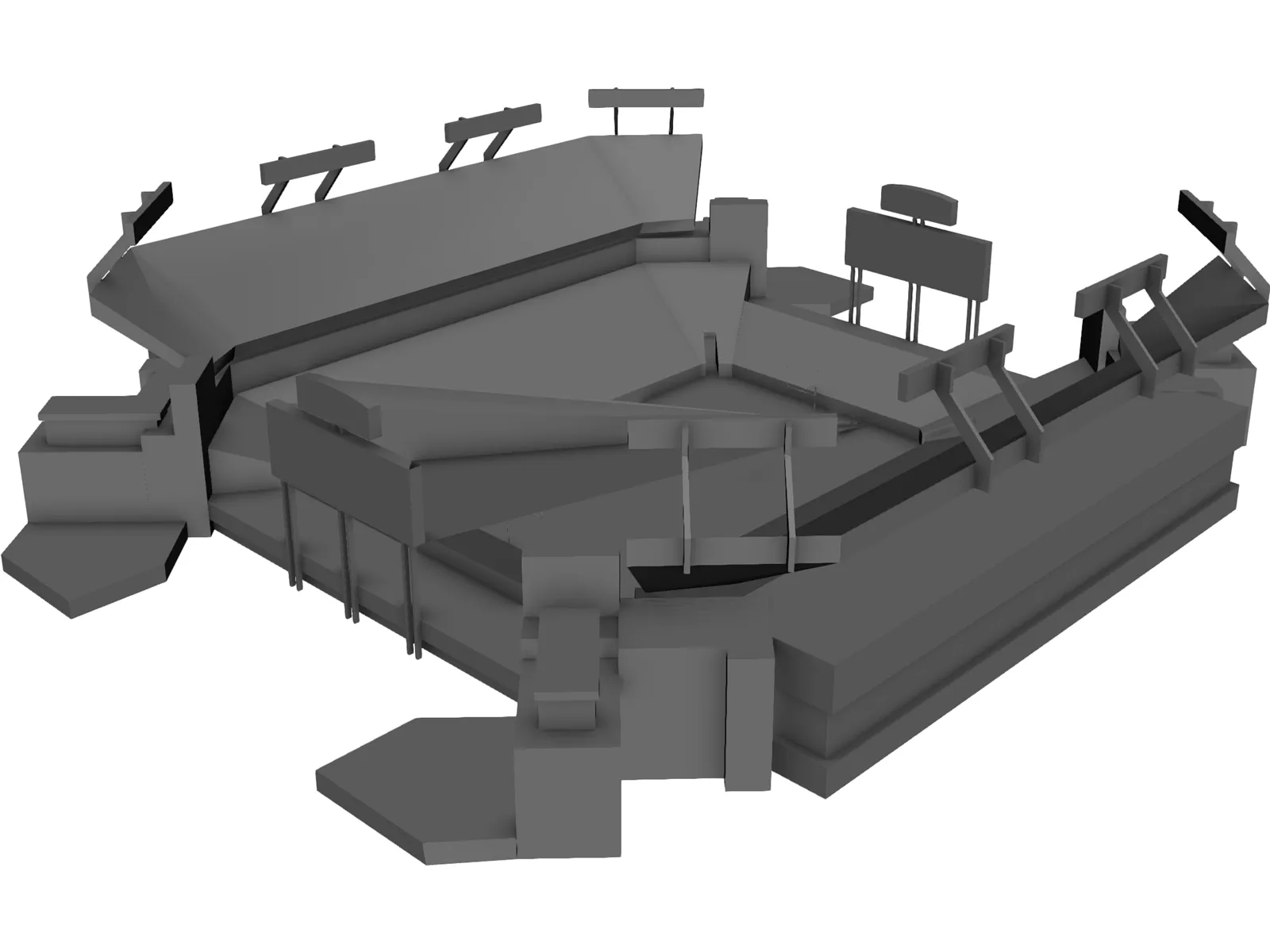 Football Stadium 3D Model main preview