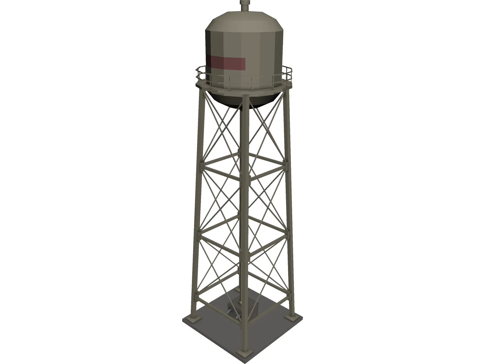 Water Tower 3D Model main preview