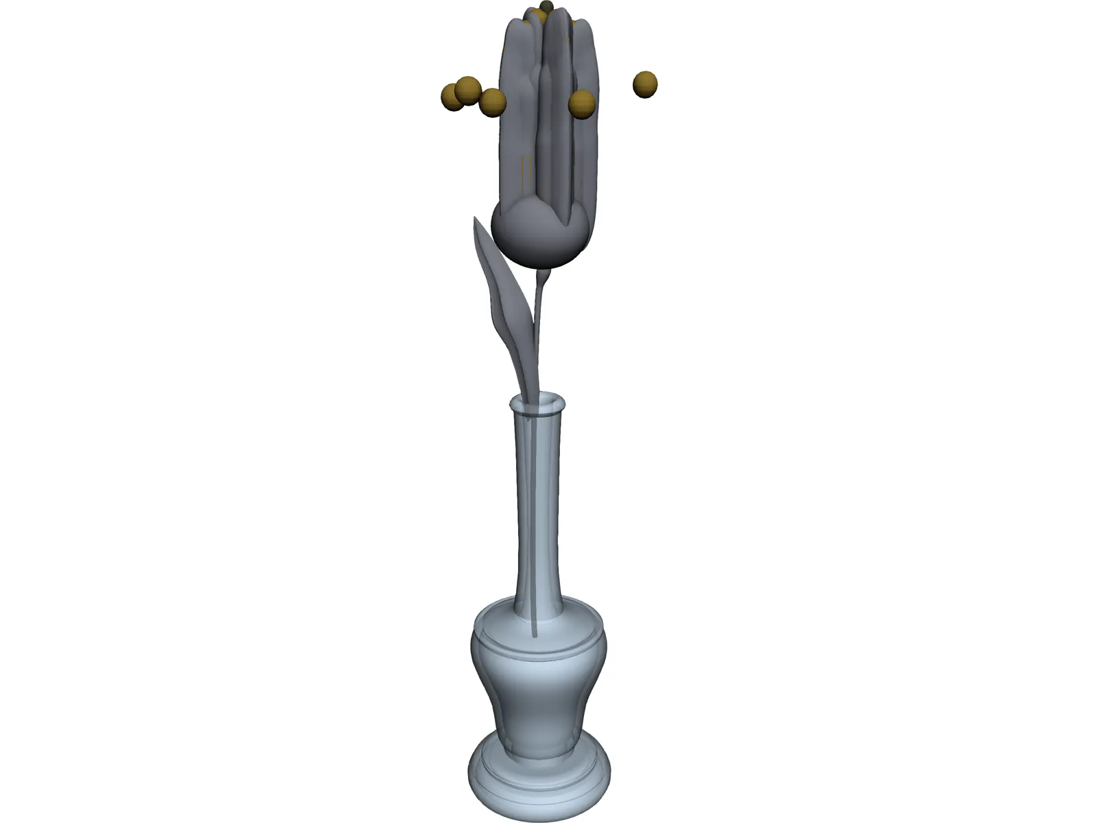 Lily In Vase 3D Model main preview