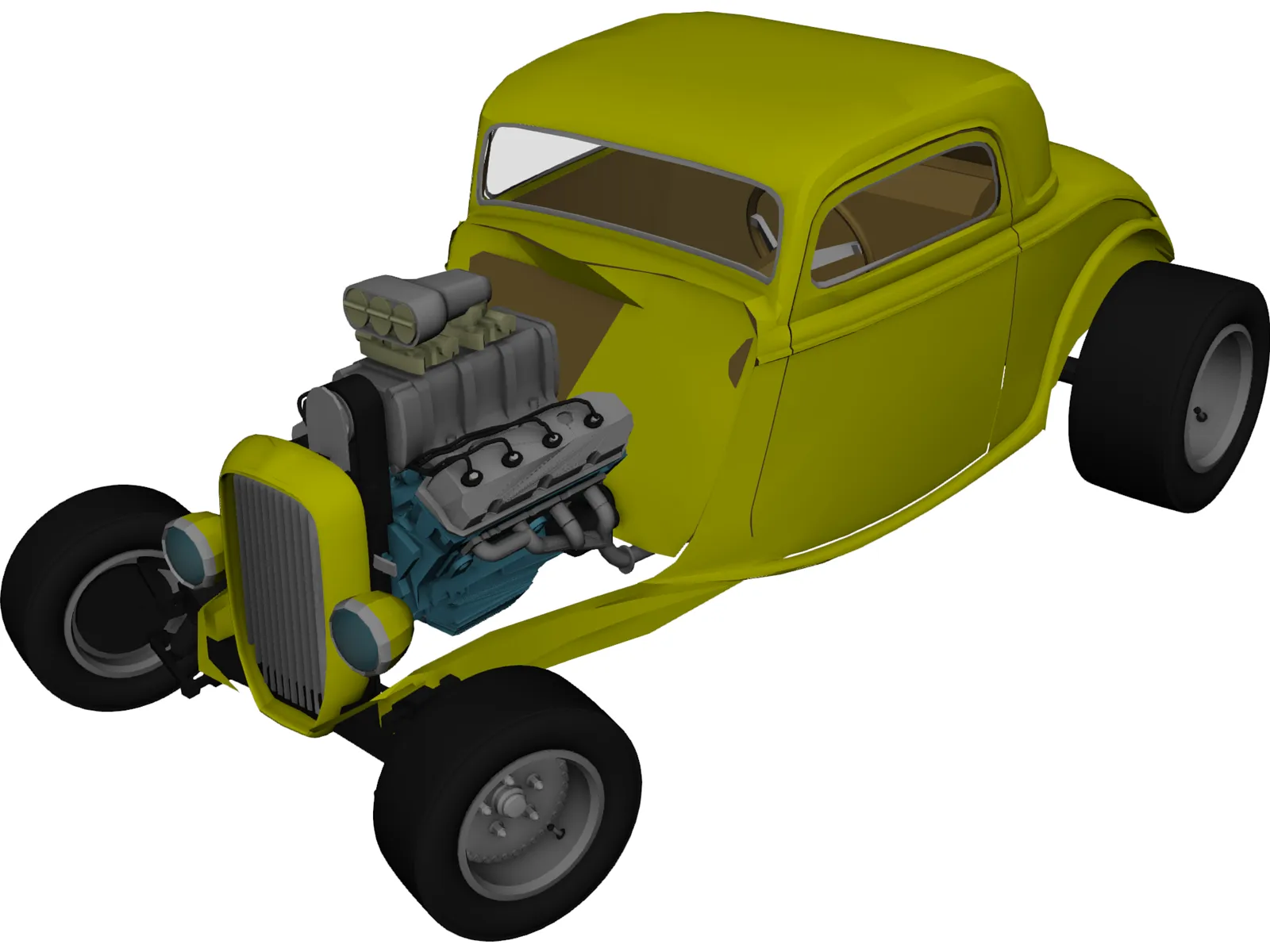 Ford Hotrod Coupe (1932) 3D Model main preview