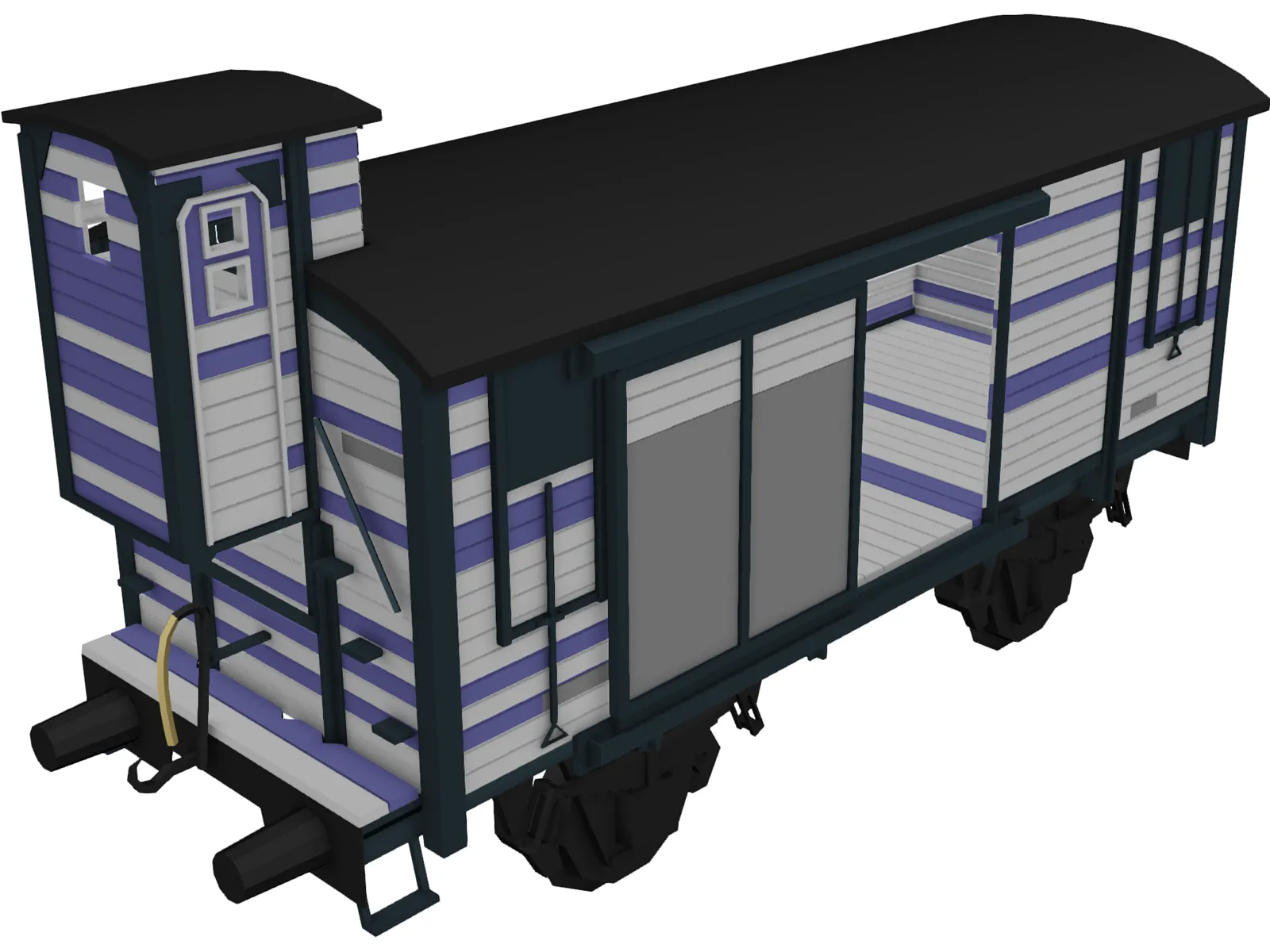 Train Car Box 3D Model main preview