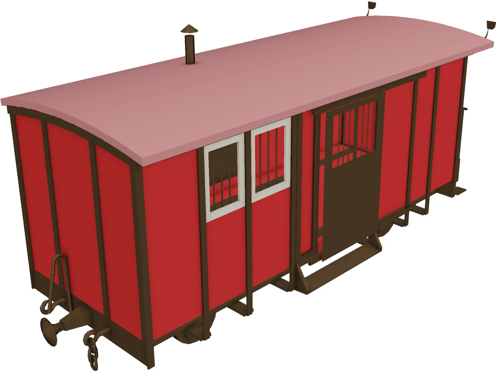 Train Car Box 3D Model main preview
