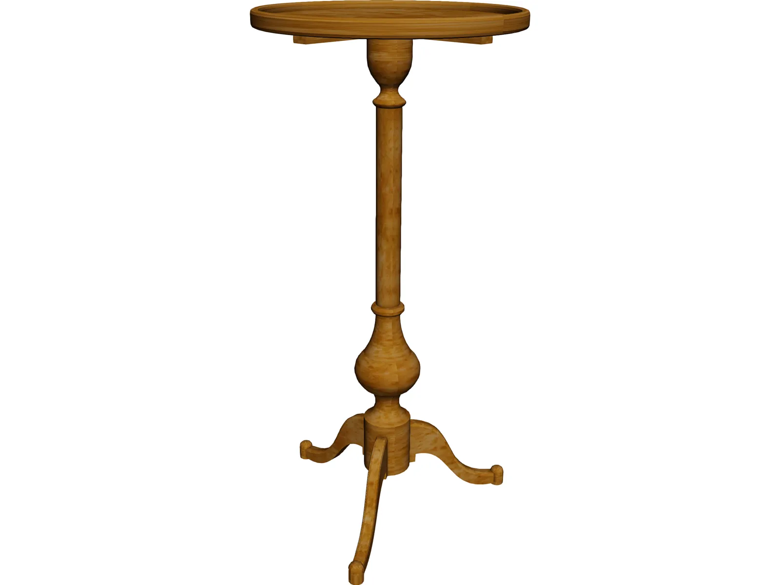 Candle Table 3D Model main preview