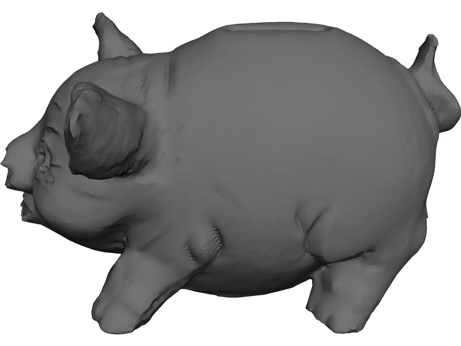 Pig Moneybox 3D Model main preview