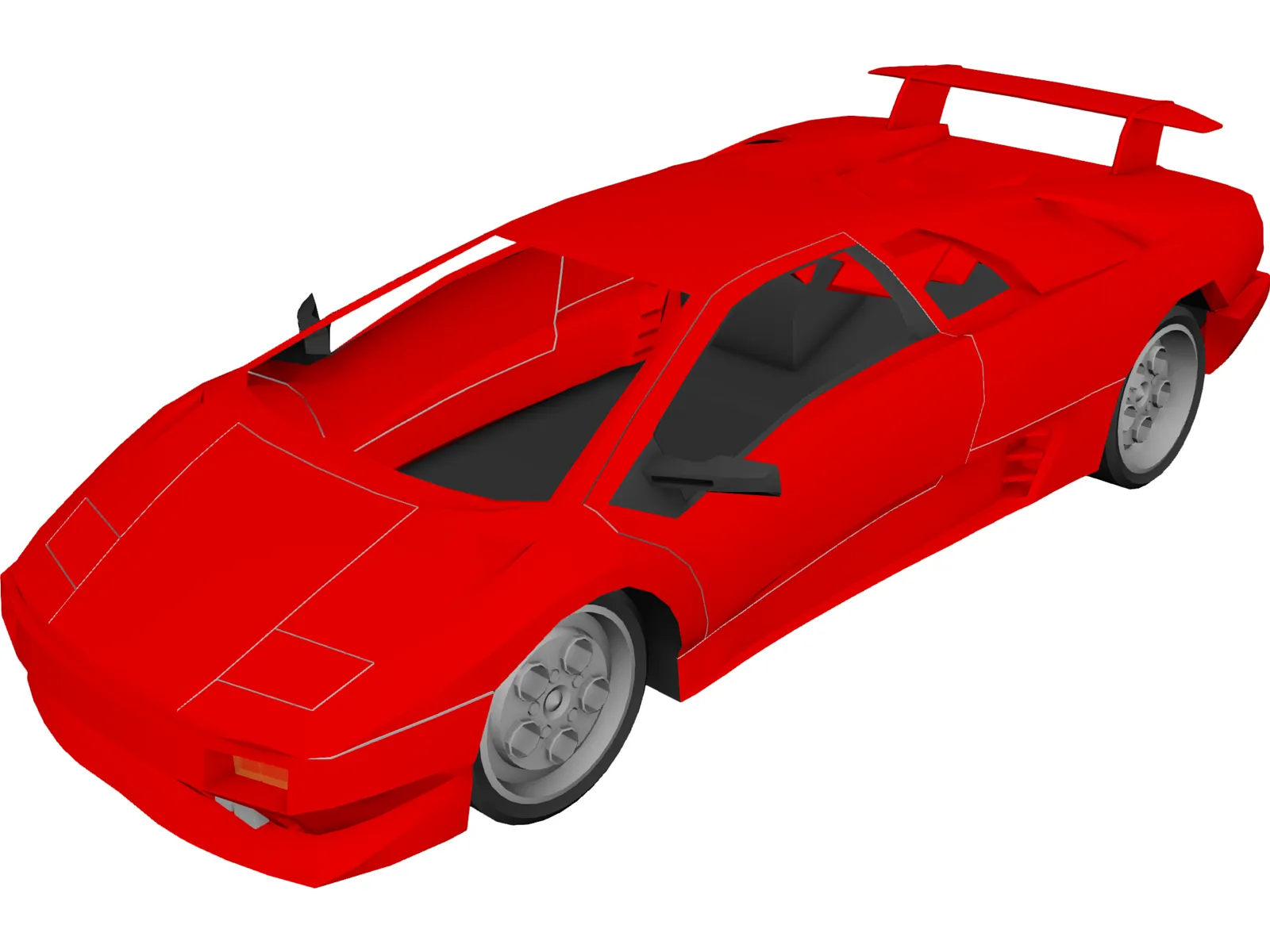 Lamborghini Diablo 3D Model main preview