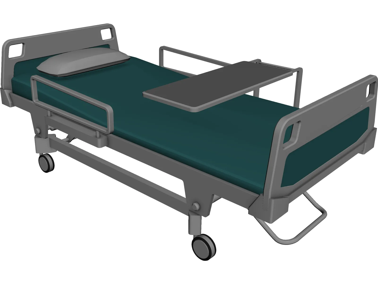 Hospital Bed 3D Model main preview