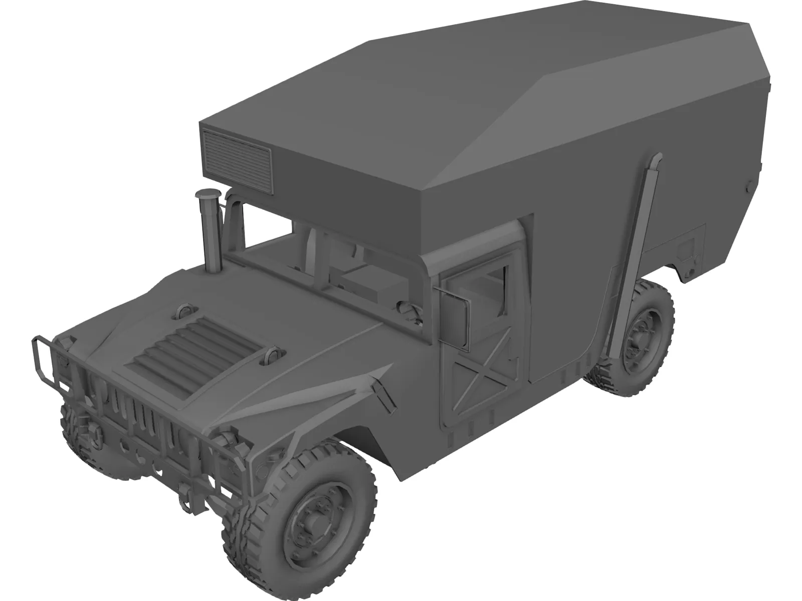 HUMVEE Maxi Ambulance 3D Model main preview