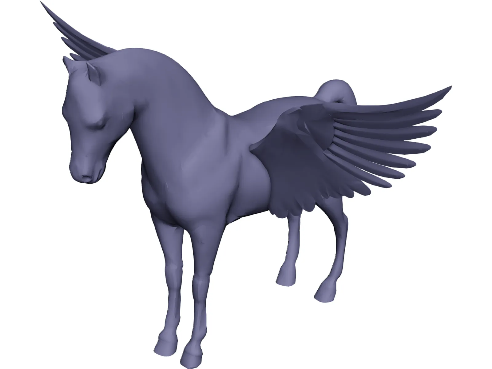 Flying Horse 3D Model main preview