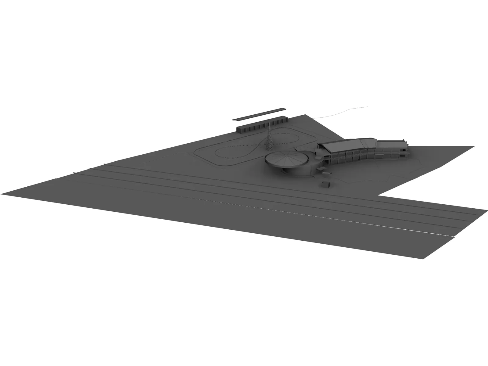 Showroom Structure 3D Model main preview