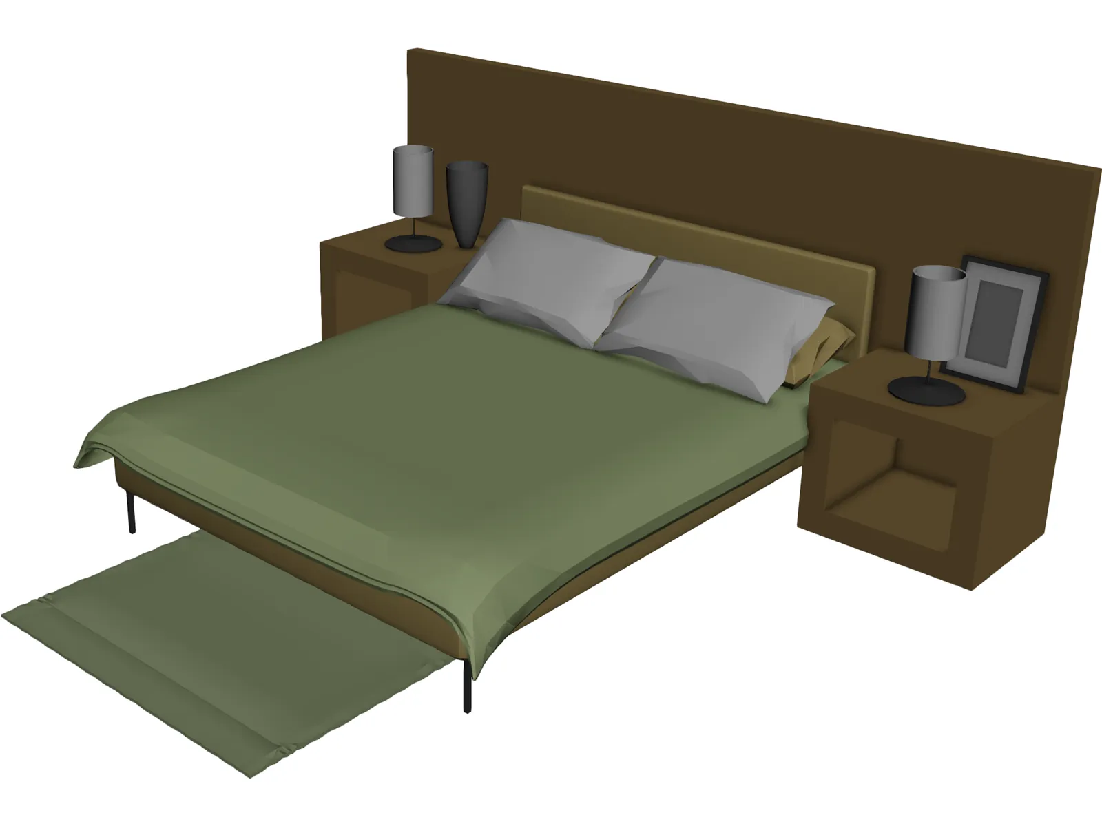 Bed Hospital 3D Model main preview
