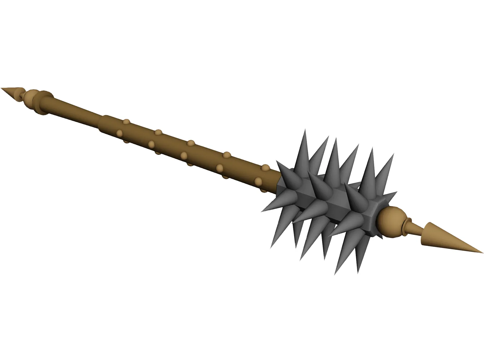 Spiked Mace 3D Model main preview
