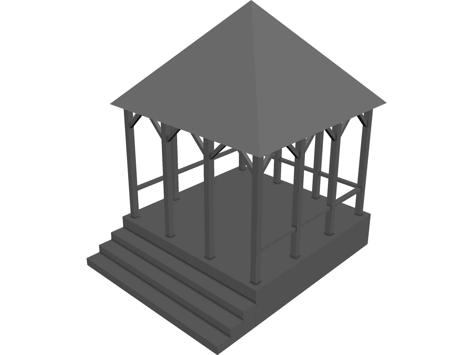 Gazebo 3D Model main preview