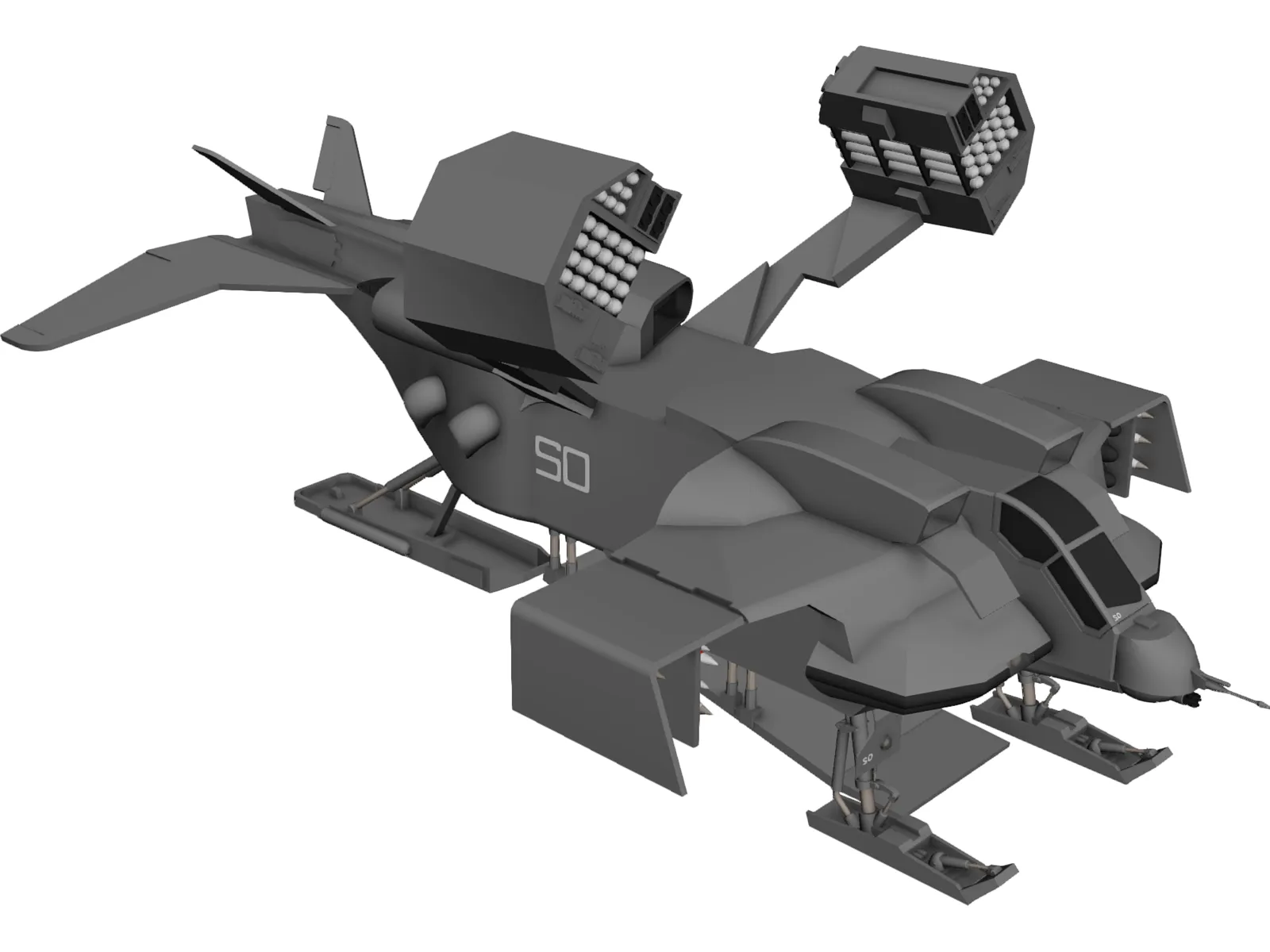 Aliens UD-4L Cheyenne Utility Dropship 3D Model main preview