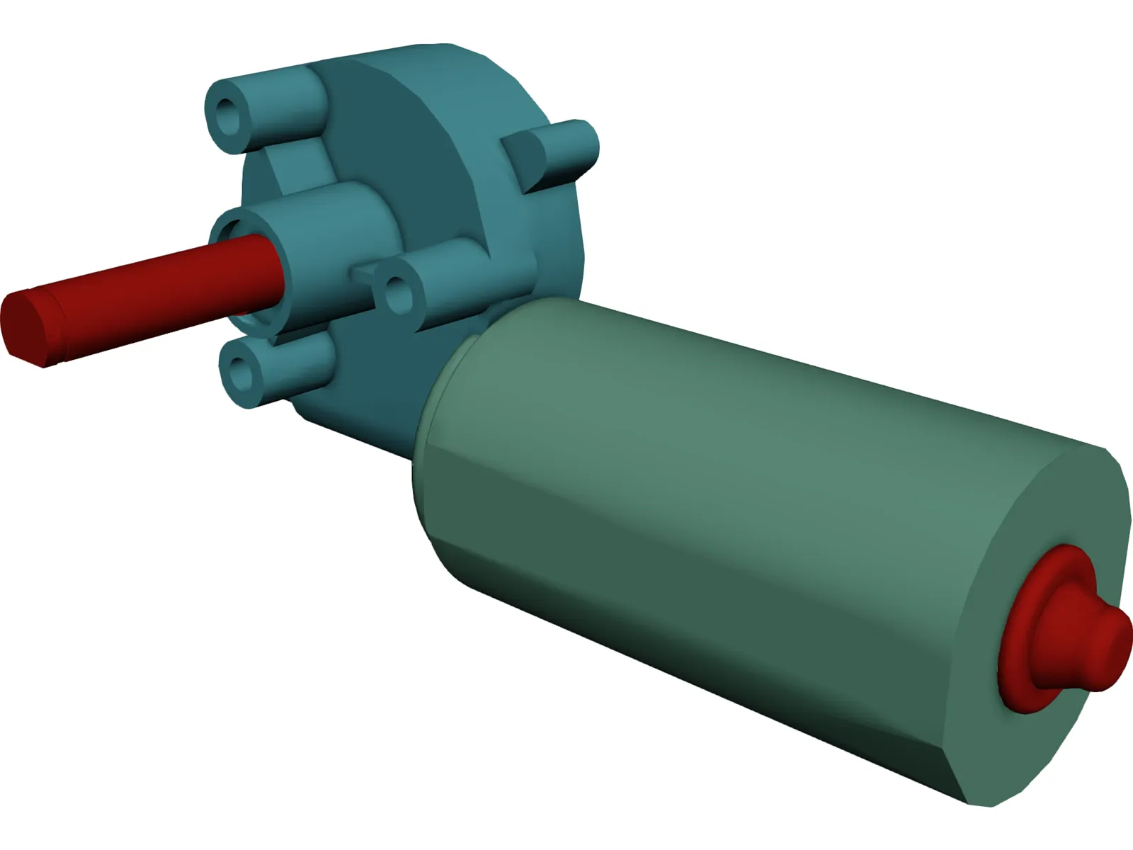 Worm Gear Motor 3D Model main preview