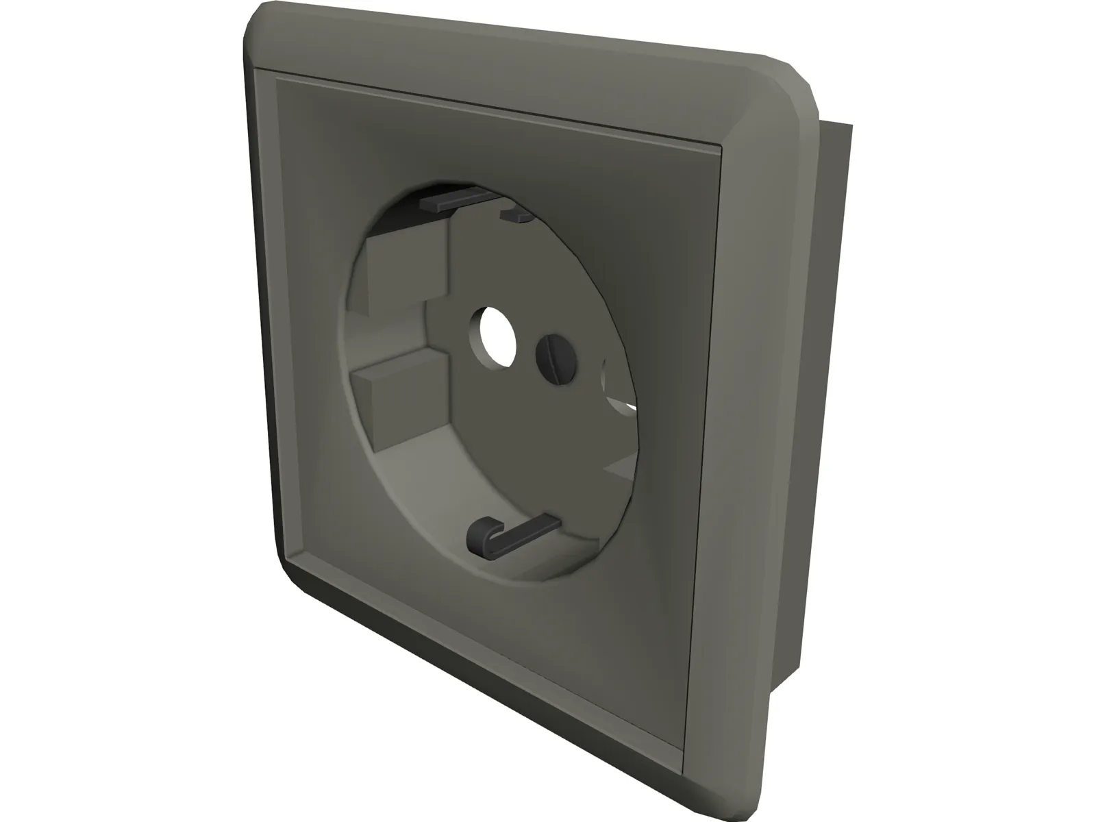 Plug Socket 3D Model main preview