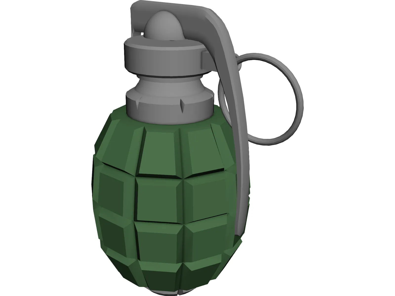 40 Segments Hand Grenade 3D Model main preview