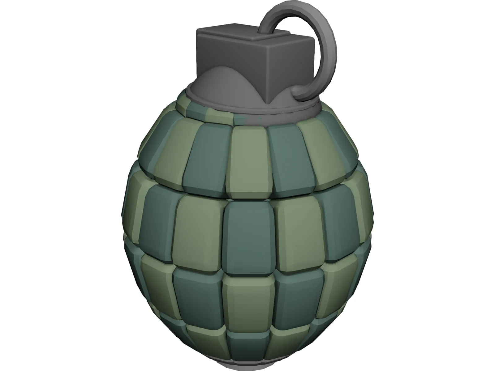 80 Articulated Segments Hand Grenade 3D Model main preview