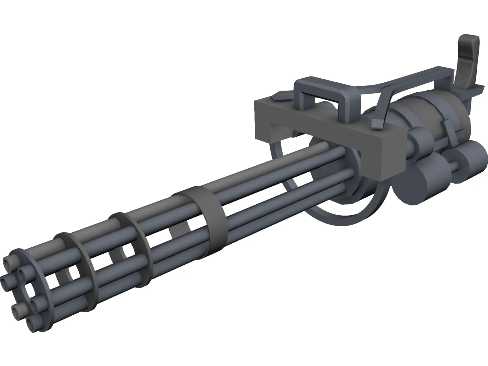 M-134 A2 Vulcan 6mm Mini Gun [Predator] 3D Model main preview
