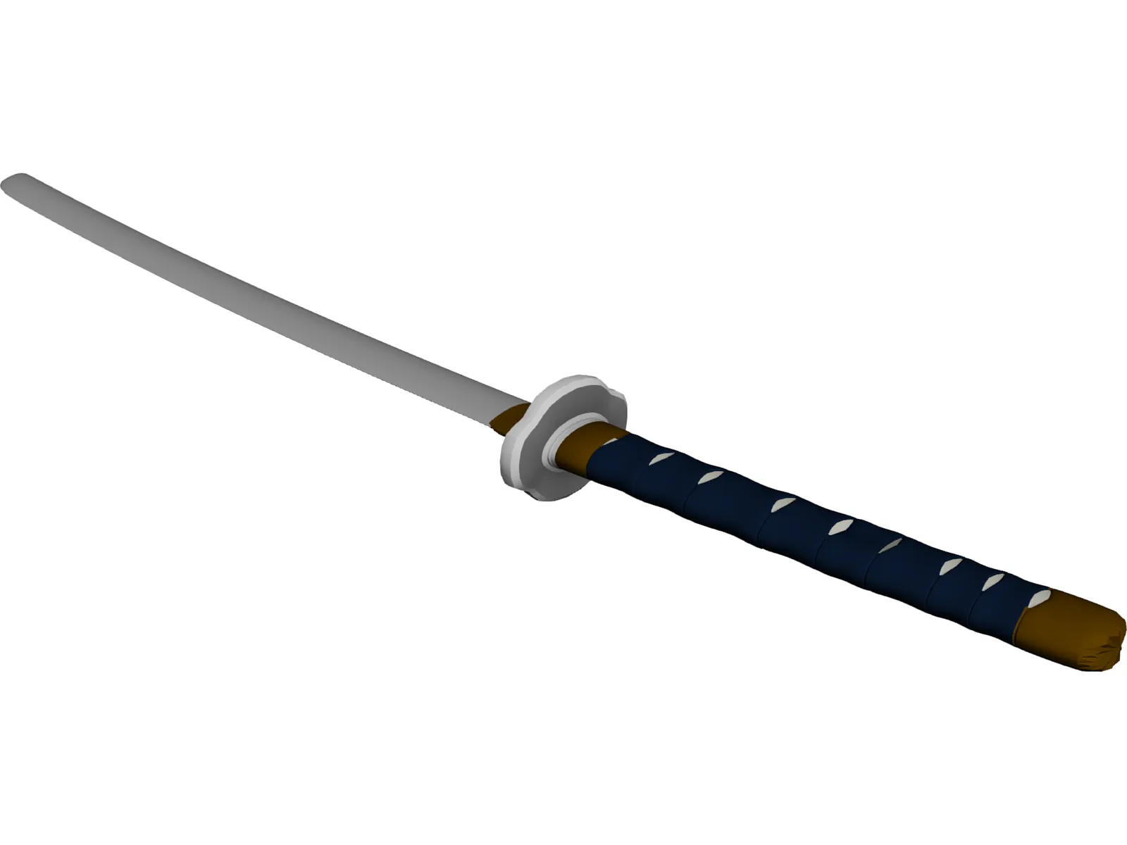 Short Katana Sword 3D Model main preview