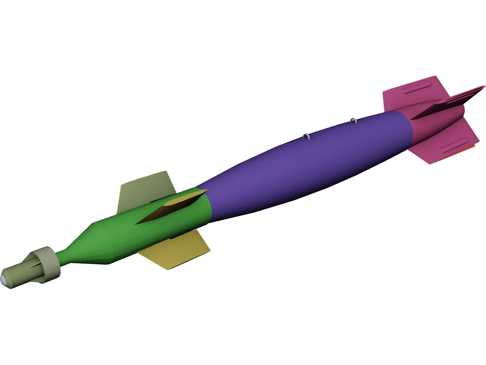 GBU-12 Laser Guided Bomb Missile 3D Model main preview