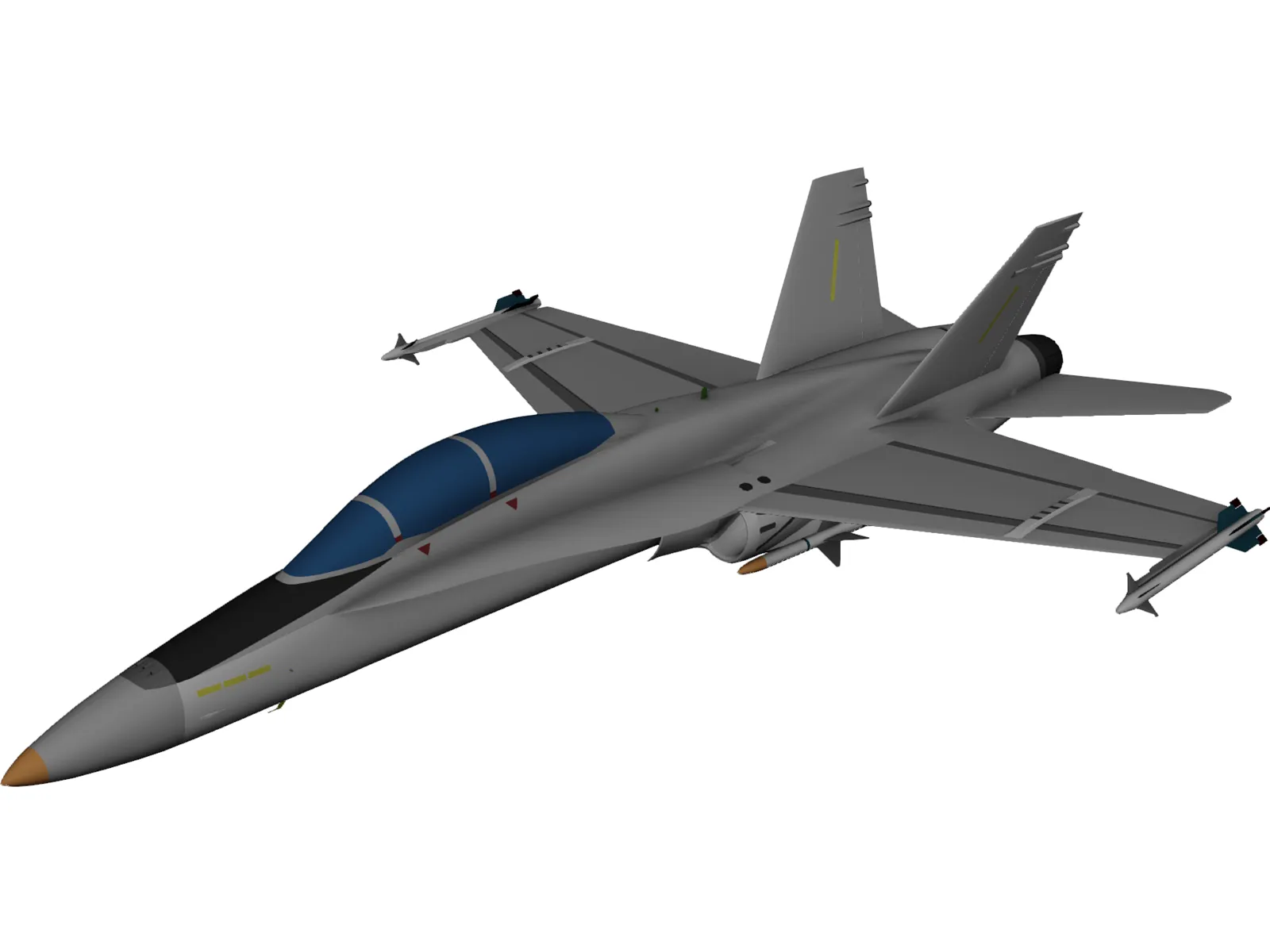F-18A Hornet 3D Model main preview