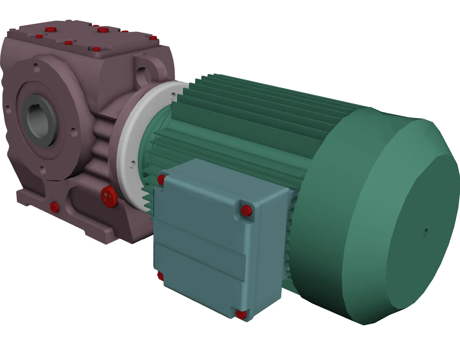 Worm Gear Motor Large 3D Model main preview