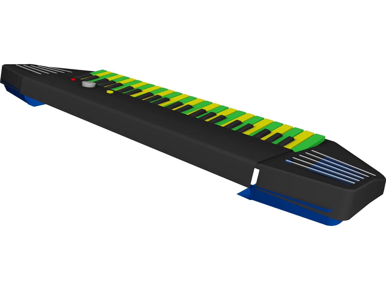 Electronic Keyboard 3D Model main preview