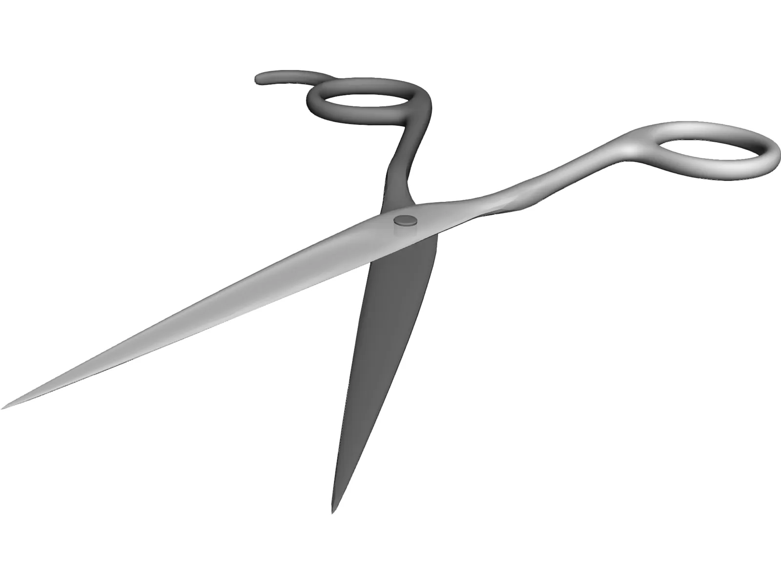 Haircut Scissors 3D Model main preview