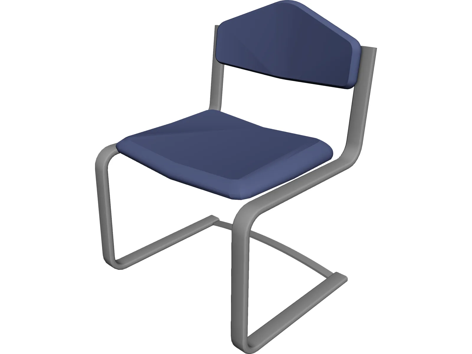 Waiting Room Chair 3D Model main preview
