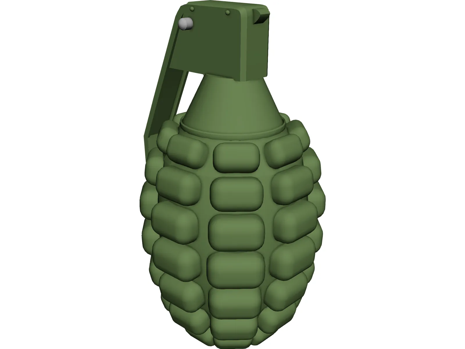 Pineapple Hand Grenade 3D Model main preview